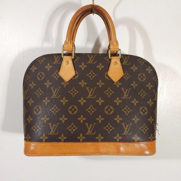 Authentic Louis Vuitton Alma PM Monogram Canvas Leather Hand Bag - Vintage - Picture 2 of 16